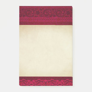 Snyggten finare & Elegant Red Background Post-it Block