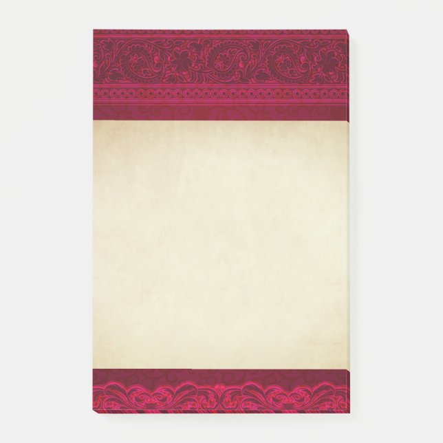 Snyggten finare & Elegant Red Background Post-it Block (Framsida)