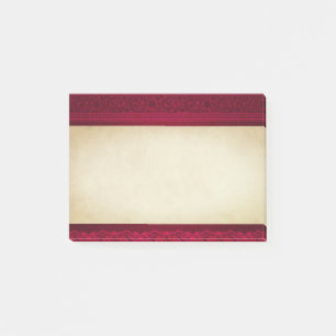 Snyggten finare & Elegant Red Background Post-it Block