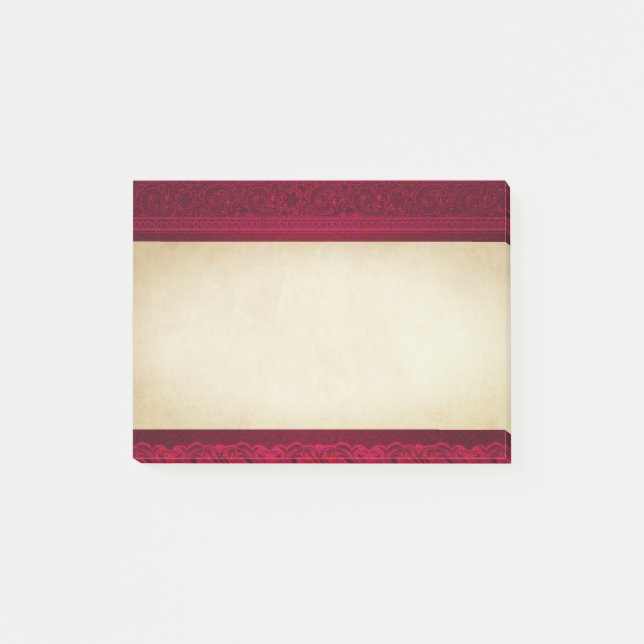 Snyggten finare & Elegant Red Background Post-it Block (Framsida)