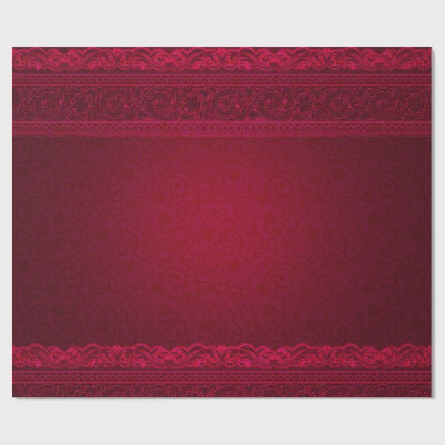Snyggten finare & Elegant Red Background Presentpapper (Platt)