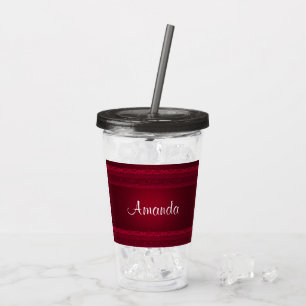 Snyggten finare & Elegant Red Background Take Away Mugg