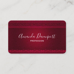 Snyggten finare & Elegant Red Background Visitkort