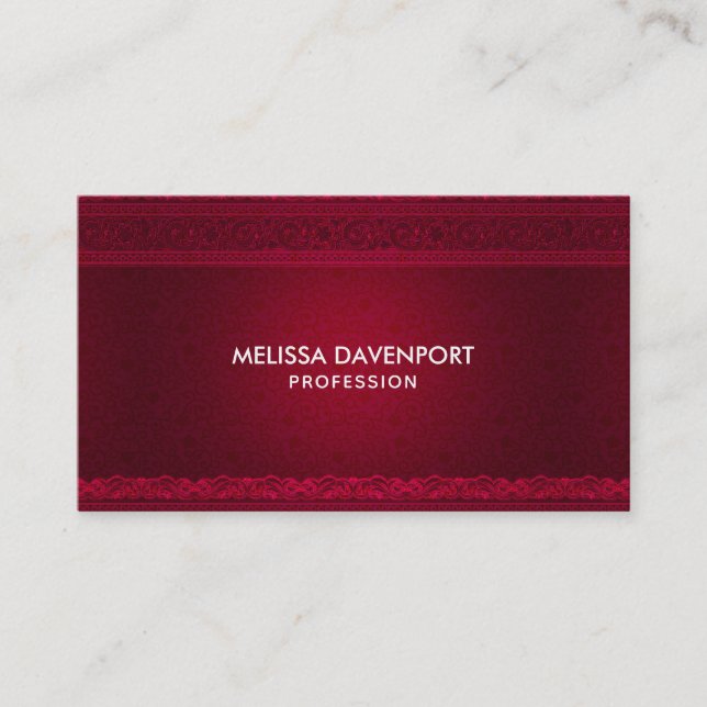 Snyggten finare & Elegant Red Background Visitkort (Framsida)