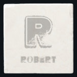 Snyggten  för monogrammad elegant - utkast stenunderlägg<br><div class="desc">Snyggten för monogrammad elegant  Design Rustik markerbar sten Underlägg.</div>