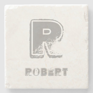 Snyggten  för monogrammad elegant - utkast stenunderlägg