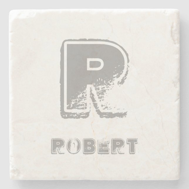 Snyggten  för monogrammad elegant - utkast stenunderlägg (Framsidan)