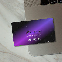 Snyggten för Rosa och Lila Glitter Stars Visitkort