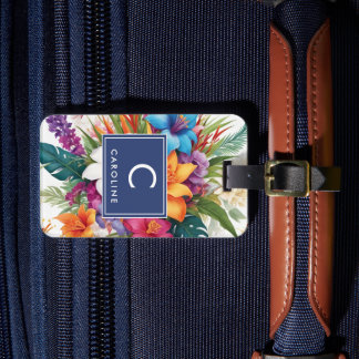 Snyggten Girly Luggage Tag för det moderna tropisk Bagagebricka