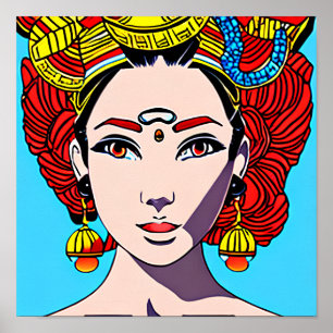 Snyggten Haute Couture Anime Stil Poster