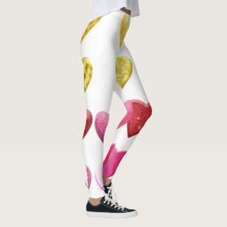 Snyggten Hjärtdesign - allt-över-Skriv ut legering Leggings