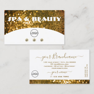 Snyggten Lägg till Logotyp för Luxury White Guld G Visitkort