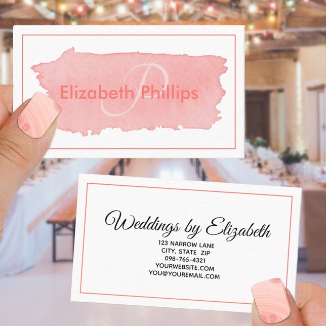 Snyggten Misty Ro Monogram Brushstroke Visitkort (Skapare uppladdad)