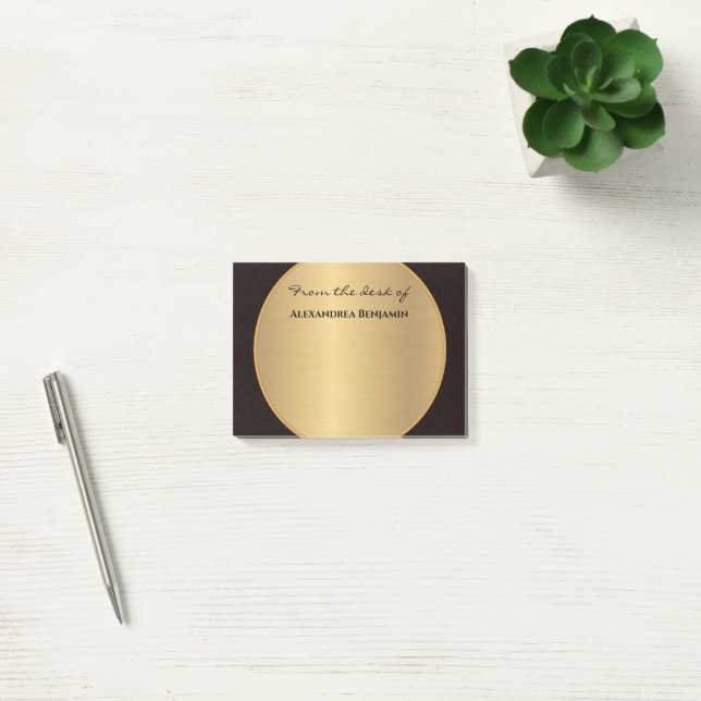 Snyggten Modern Black Guld Elegant Analize Post-it Block (Kontor)