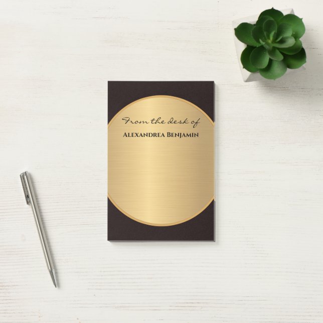 Snyggten Modern Black Guld Elegant Analize Post-it Block (Kontor)