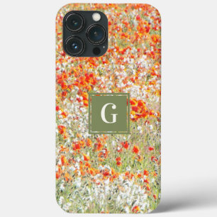 Snyggten Monogram Blommigt Modern Girly Vild Flowe