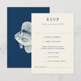 Snyggten Nautisk blå fisk i det moderna oceanen Br OSA Kort