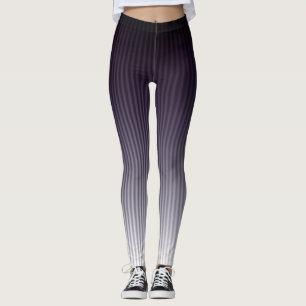 Snyggten Övertoning Coola Trendig Rand Mönster Leggings