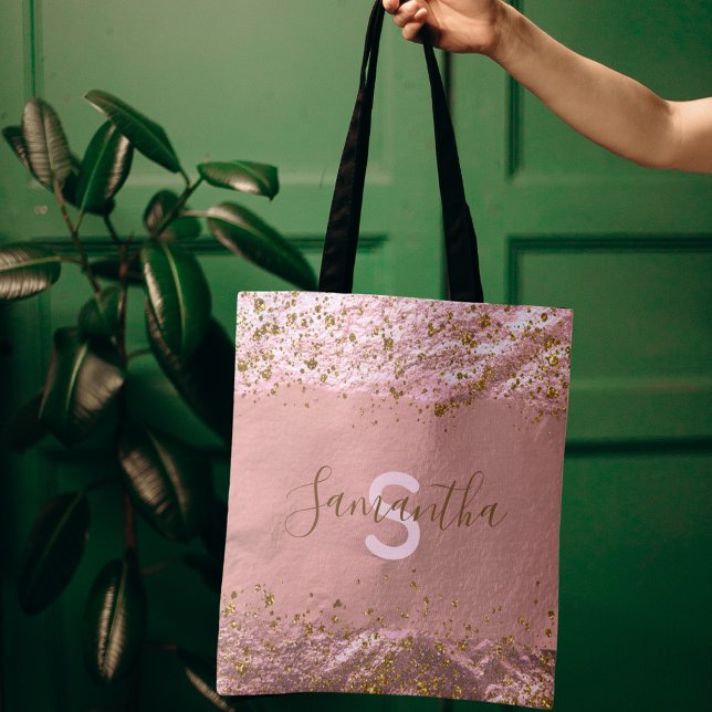 Snyggten ro Gold Foil Glittery Chic Modern Finare Tygkasse (Skapare uppladdad)