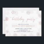 Snyggten Ro Modern 40:e, 50:e Födelsedagsfesten Inbjudningar<br><div class="desc">Högtidlighålla din speciella dag med den här snyggten har födelsedagsfest inbjudan en vacker typografi och mönster i bakgrunden i Faux ro guld struktur.</div>