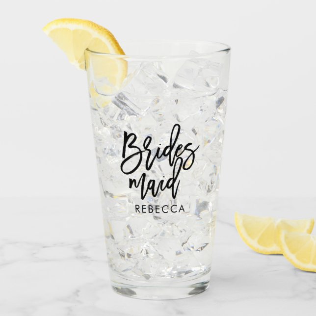 Snyggten skrivar "brudtärna" personlig glaskopp (Framsida Ice)