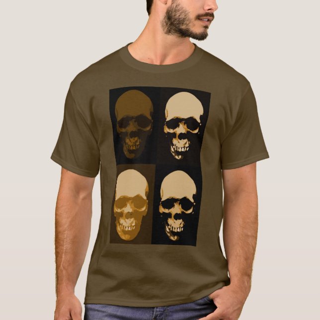 Snyggten Skull för återföringskopia av brunn T Shirt (Framsida)