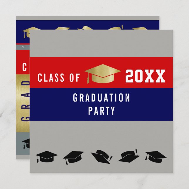 snyggten student/studentfest inbjudningar (Fram/baksida)