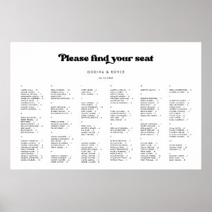 Snyggtens alfabetiska sittningsdiagram poster