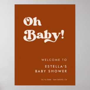 Snyggtens återtändning Bränd Orange Oh Baby Poster