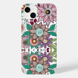 Snyggtens blommigt doodlar vibrerar design
