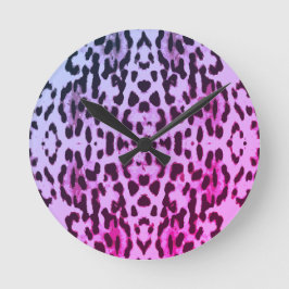 Snyggtens djurutskriftsklocka rund klocka