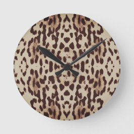 Snyggtens djurutskriftsklocka rund klocka