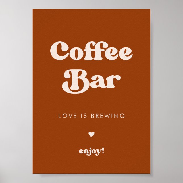 Snyggtens eftertryck Brinnande Orange-kaffets Pub- Poster (Framsidan)