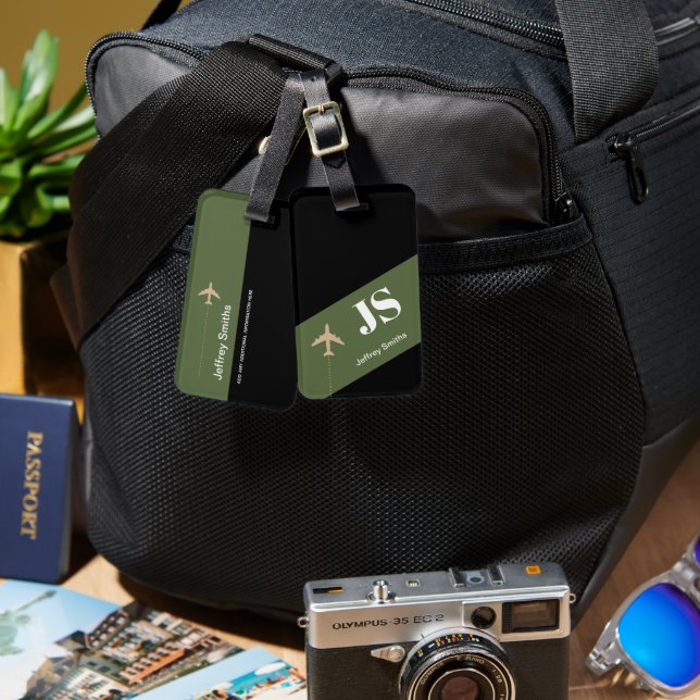 Snyggtens Elegant och moderna Aero Travel-resetagg Bagagebricka (Fram & Baksida)