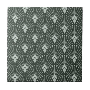 Snyggtens geometriska mönster, art deco. kakelplatta