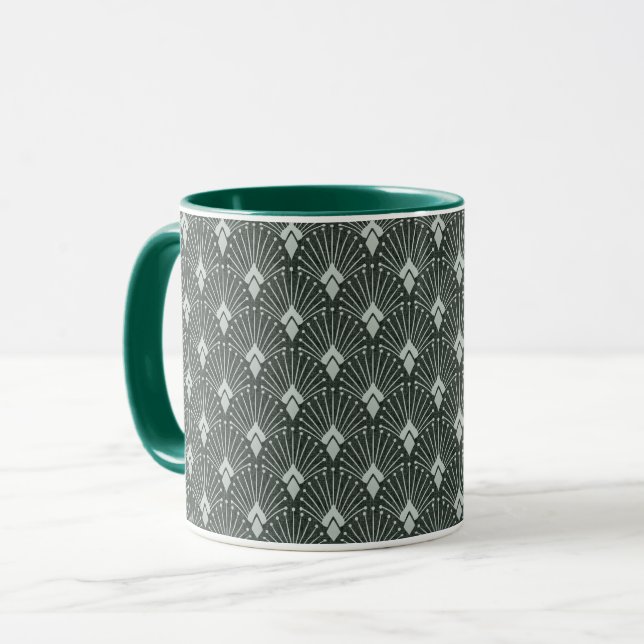 Snyggtens geometriska mönster, art deco. mugg (Framsida vänster)