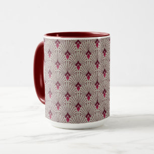 Snyggtens geometriska mönster, art deco. mugg