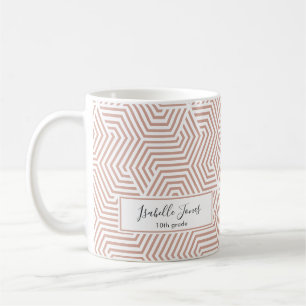 snyggtens geometriska skript skolkaffe mu kaffemugg