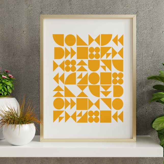 Snyggtens Gult Modern geometrisk formgivning Poster (Skapare uppladdad)