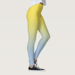 Snyggtens Gult till ljusblå övertoning Leggings<br><div class="desc">Gult av snyggt till ljusblå övertoning ger en ljus,  modern,  färgstark bild av vardroppen.

Om du vill se minsta ombré-design för andra objekt klickar du på länken "Rocklawn Arts".

© Claire E. Skinner,  alla Höger reserverade.</div>