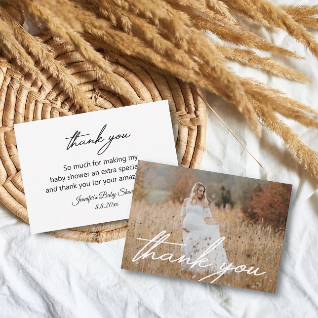 snyggtens handskriftstack för barnduschfotot anteckningskort (Skapare uppladdad)