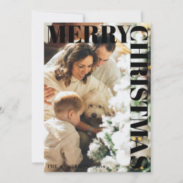 Snyggtens lägsta moderna fotokort för familjen julkort