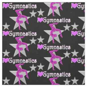 SNYGGTENS LILA OCH BLACK GYMNASTICS FABRIC TYG
