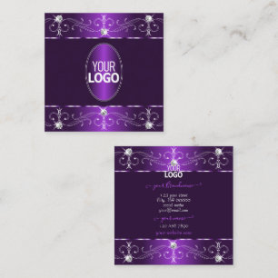 Snyggtens Lila och Lilac Ornament Ornaments add Lo Fyrkantigt Visitkort
