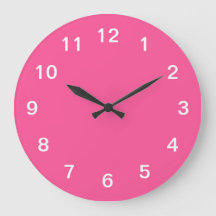 Snyggtens minimalistiska väggklocka för Shock rosa