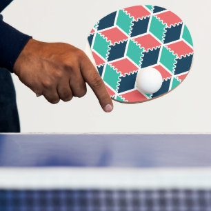 Snyggtens moderna geometriska Färg-kub Pingisracket