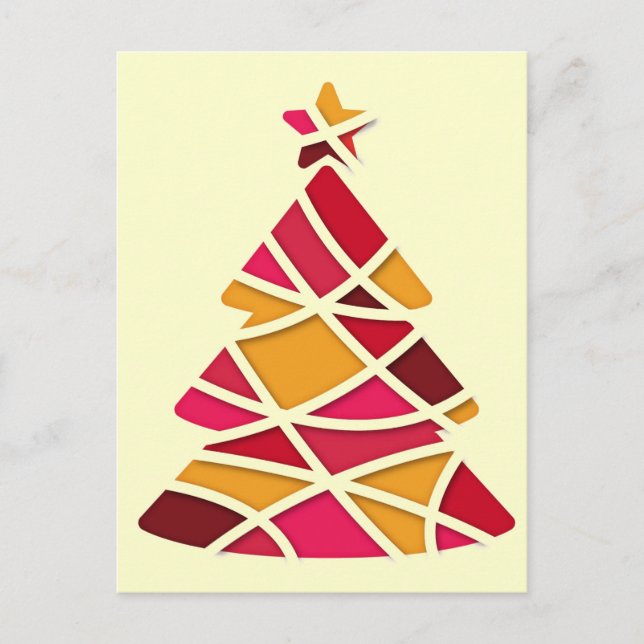 Snyggtens moderna konst Julgran Helg Vykort (Framsida)