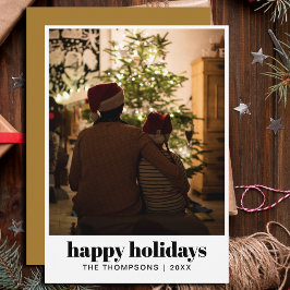 Snyggtens moderna, minimalistiska familjefolljul julkort