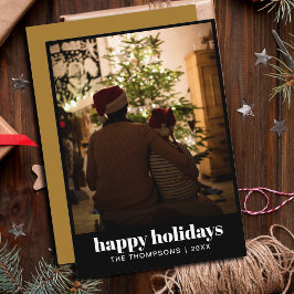 Snyggtens moderna, minimalistiska familjefolljul julkort