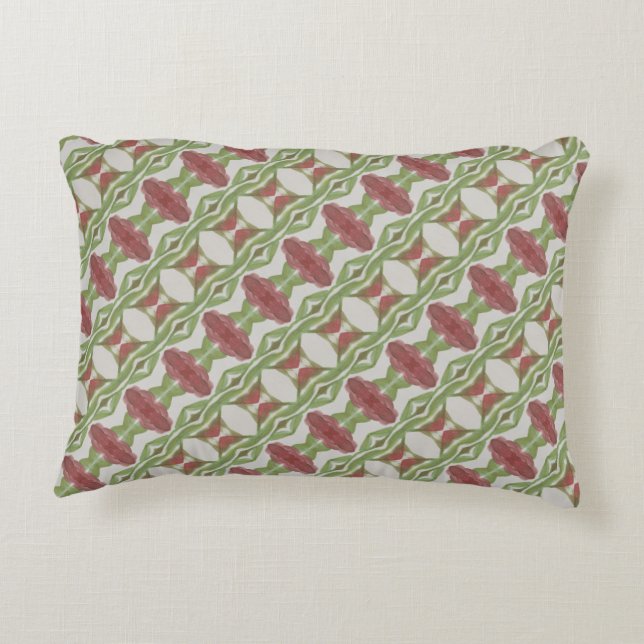 Snyggtens mönstrade design prydnadskudde (Baksidan)